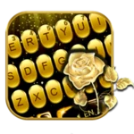 luxury gold rose android application logo